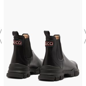 GUCCI Leon exaggerated-sole leather Chelsea boots